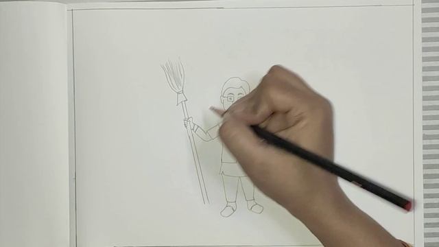 Swachh bharat abhiyan easy sketch ll Clean India drawing || ek kadam swachhata ki or poster смотреть онлайн