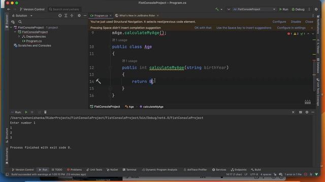 How to calculate age when birth year given in C# Console Application смотреть онлайн