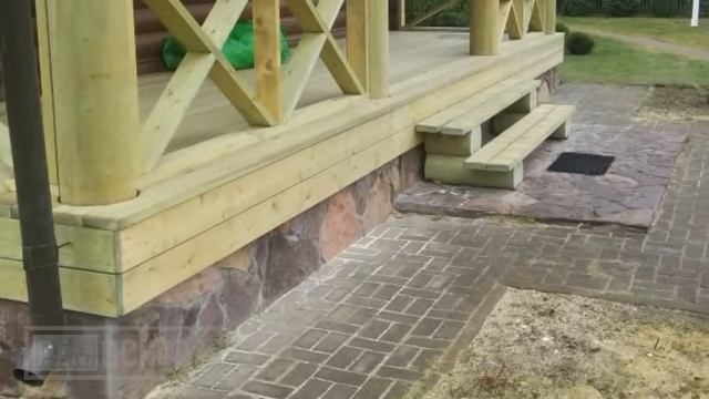 Ремонт террасы дома из оцилиндрованного бревна в СНТ Озерное смотреть онлайн