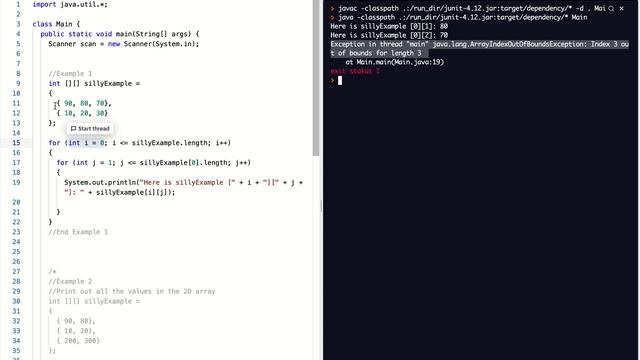 Walkthrough helping a student debug Java 2D array смотреть онлайн