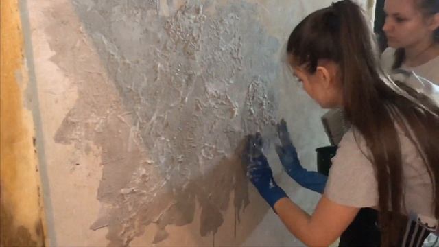 Декорирование стен салфетками | БЮДЖЕТНЫЙ РЕМОНТ смотреть онлайн