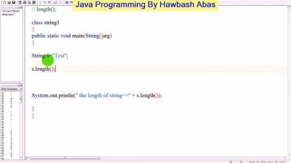 String : length() | in java :: فێربونی پرۆگرامسازی جاڤا