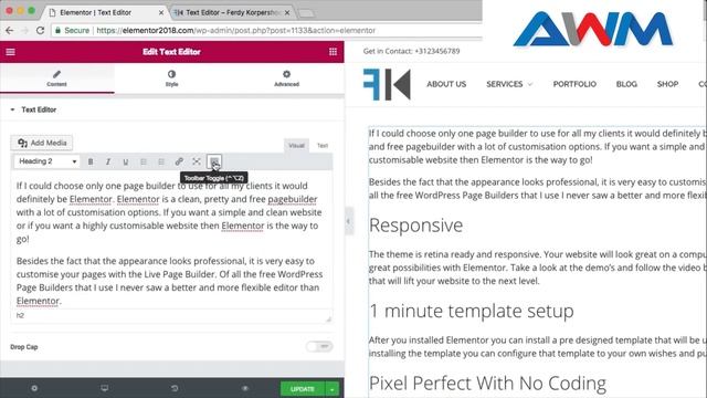 How to Add Elements Using Elementor on WordPress | American Webs Master смотреть онлайн