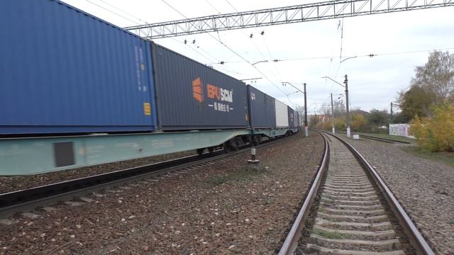 Электровоз ВЛ10У-883, электропоезд ЭП2Д-0104 ЦППК РЭКС смотреть онлайн