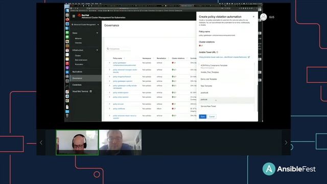 Automated policy based governance using Red Hat Advanced Cluster Management and Ansible Tower смотреть онлайн