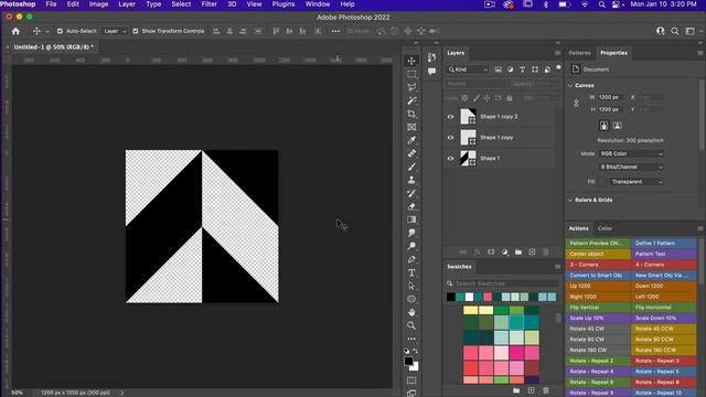 Repeating Seamless Geometric Pattern In Adobe Photoshop
