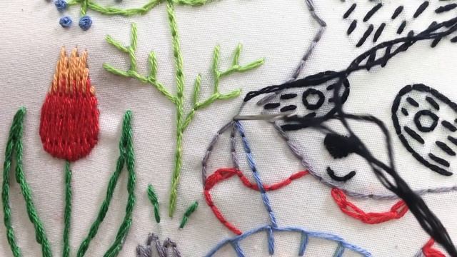 Straight Stitch - How To Quick Video Tutorial - Hand Embroidery Stitches For Beginners