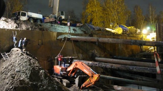 Разработка котлована ТРЦ "Райкин Плаза" по адресу ул. Шереметьевская д. 6 стр.1 заказчик ОАО "ОПИН" смотреть онлайн