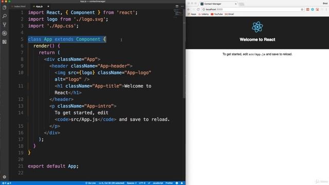 2.9 A Look At The Initial React Files & How They Work смотреть онлайн