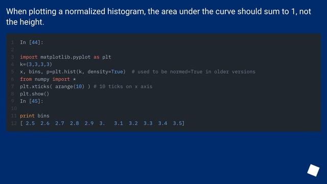 Plot a histogram such that the total height equals 1 смотреть онлайн
