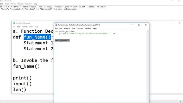 Python Tutorials | Functions in Python | python create function examples смотреть онлайн