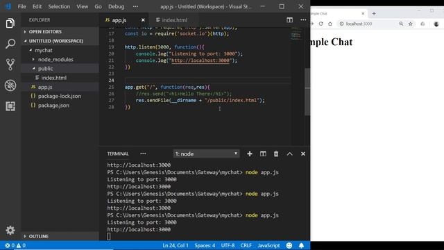 Using WebSocket and Socket.io (Part 2 of 4) смотреть онлайн