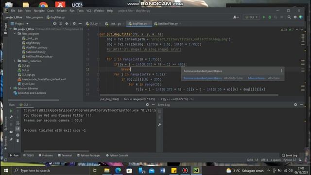 python programming, image processing, and Haar Cascade Classifier : Face Filters like instagram смотреть онлайн