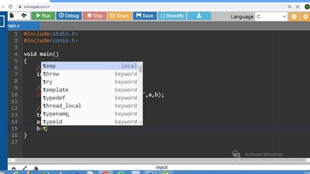 Swapping numbers using temp variable in C| Important interview Programs | Program 8 смотреть онлайн