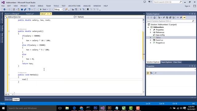 OOP Employee Salary Calculation Project using C#.net смотреть онлайн
