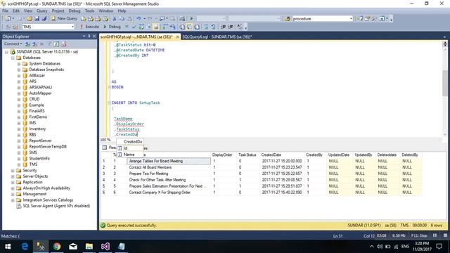 INSERT DATA USING Store Procedure in sql server смотреть онлайн