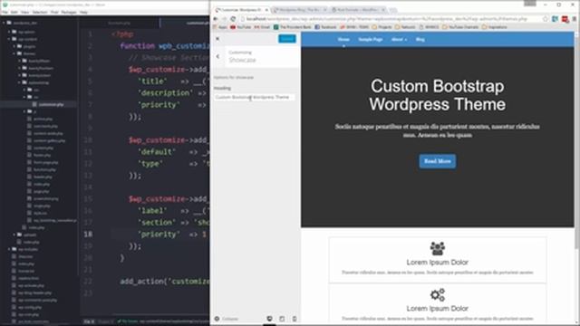 Wordpress Theme With Bootstrap [9] - Theme Customizer смотреть онлайн