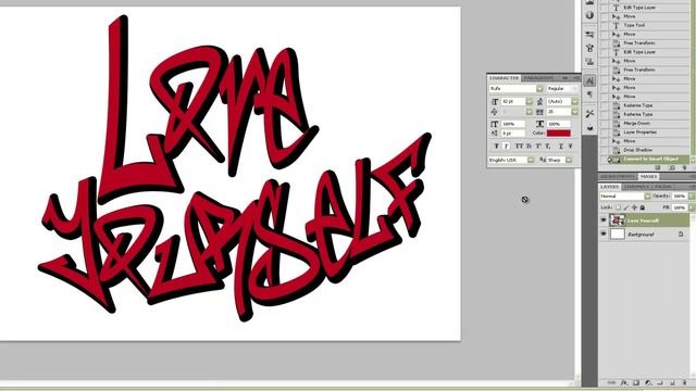 Simple Graffiti Photoshop Tutorial смотреть онлайн