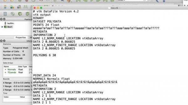 Learn VTK by examples (use vtk and paraview to generate the .vtk file and load it by vtk reader)