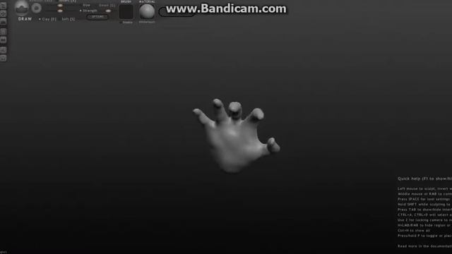 3D Модель кисти руки в Skulptris Alpha 6 смотреть онлайн