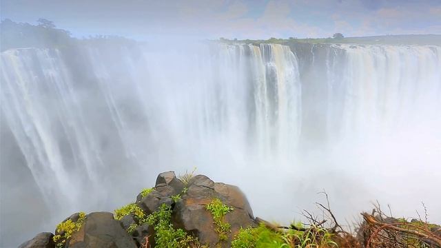 Victoria Falls Zimbabwe 4K -  Aerial View Of Victoria Waterfall Zimbabwe Zambia Drone Video 4K HD