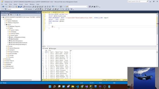 Import JSON data into SQL Server with 3 steps смотреть онлайн