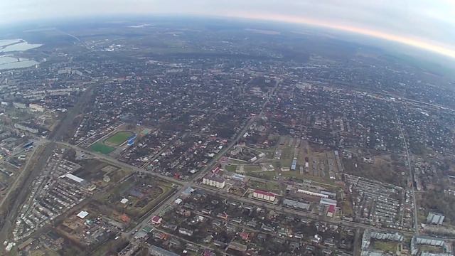 Вид на Конотоп с квадрокоптера 600метров