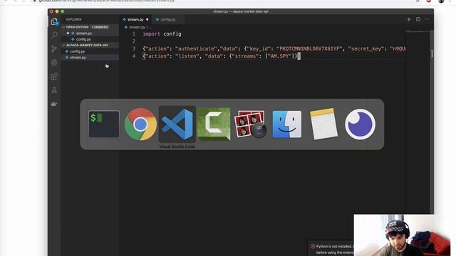 Alpaca Market Data API (Part 1) - Streaming with Python and Websockets смотреть онлайн