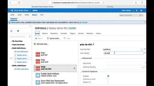 Azure Web App и Visual Studio Online - публикация Angular приложения смотреть онлайн