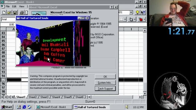 Microsoft Excel 95: Hall of Tortured Souls Easter Egg Speedrun in 1:22 смотреть онлайн