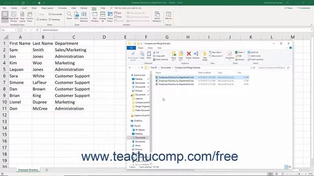 Excel 2019 & 365 Tutorial Compare and Merge Workbooks Microsoft Training смотреть онлайн