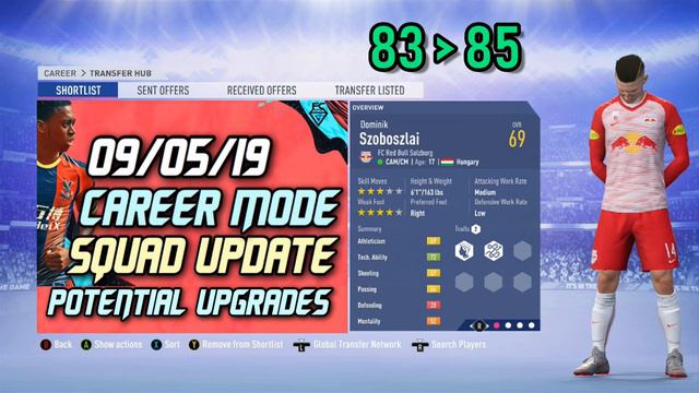09/05/19 FIFA 19 Career Mode Squad Update смотреть онлайн