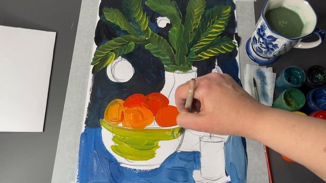 РИСУЕМ НОВОГОДНИЙ НАТЮРМОРТ смотреть онлайн