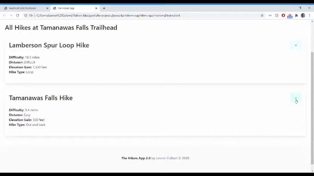 The Hikers App 2.0 || JavaScript with Rails API for Flatiron Portfolio Project смотреть онлайн