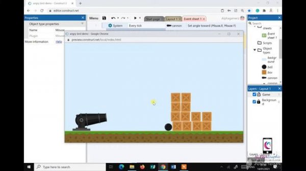 Angry Birds Game Style (Physic Game) Tutorial using Construct 3