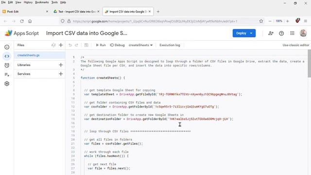 Import CSV data into Google Sheet files demo смотреть онлайн