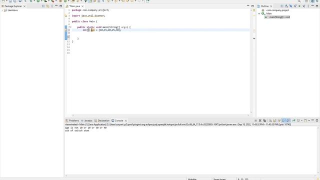 Switch stmt Java Array Part4 смотреть онлайн