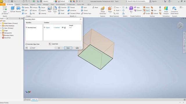 Inventor How To Convert Surface To Solid Tutorial смотреть онлайн