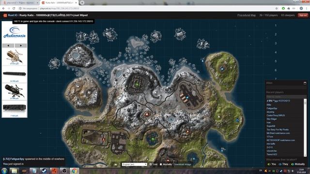 Как узнать ip сервера в Rust смотреть онлайн