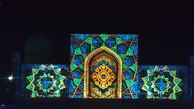 Registan Регистан. 3D show. Uzbekistan Узбекистан. 4k. Samarkand Самарканд. смотреть онлайн