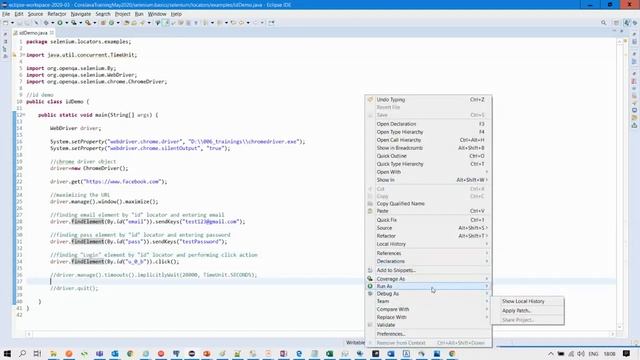 010 | Automation | id locator example | java-selenium | facebook login automation in java-selenium смотреть онлайн