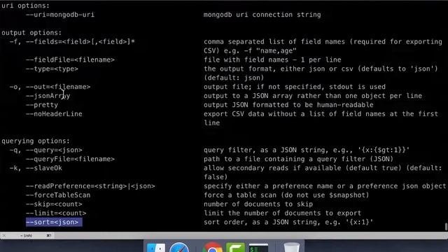 MongoDB Database Operations - Exporting Data using mongoexport смотреть онлайн
