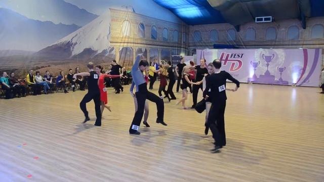 Хастл, Discofox, HDfest 2018, ДнД Beginner, 18 финала заход 3, танец 1 смотреть онлайн