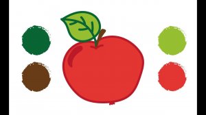 Как нарисовать ЯБЛОКО / Раскраска ЯБЛОКО / Краски Раскраски / How to draw APPLE