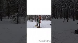 Зимняя рыбалка в Карелии. Озеро Поньгома.