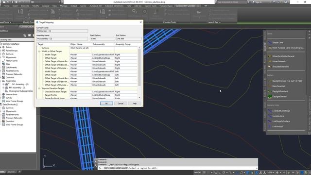 Civil3D Corridor Editing Regions смотреть онлайн