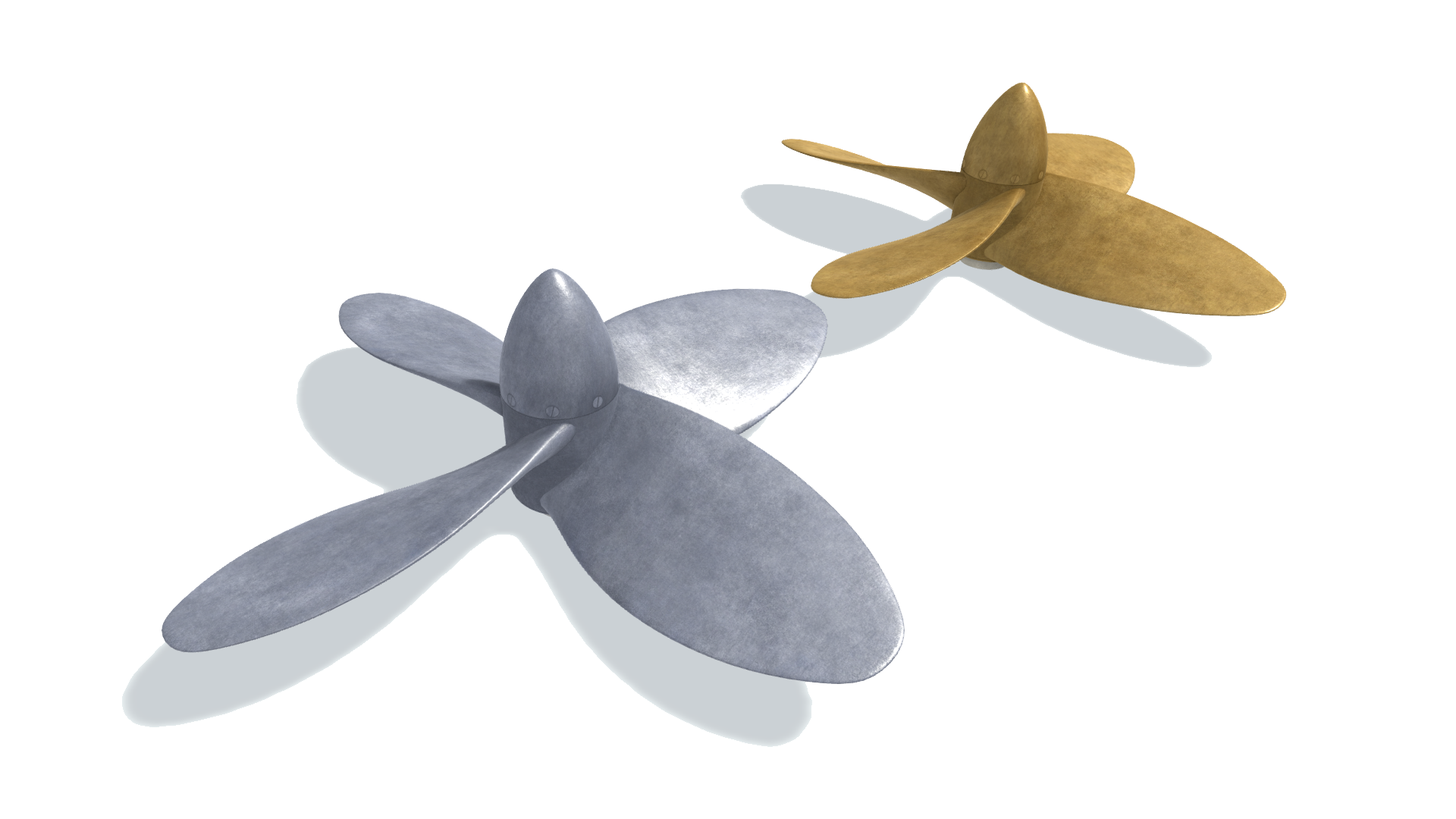 3D model.  Ship screw E 4. Гребной винт.