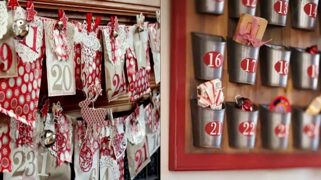 Адвент календарь в декоре Красивый календарь ожидания праздника Идеи для творчества смотреть онлайн