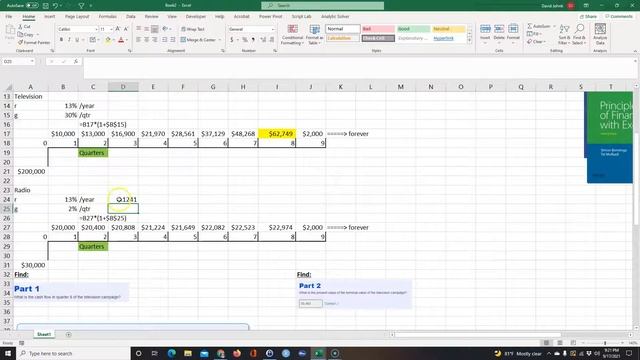 Calculate NPV and terminal value for a complicated financial model on Excel смотреть онлайн