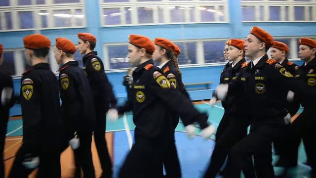 Строевой зачет 7А класса, Новочебоксарский кадетский лицей смотреть онлайн
